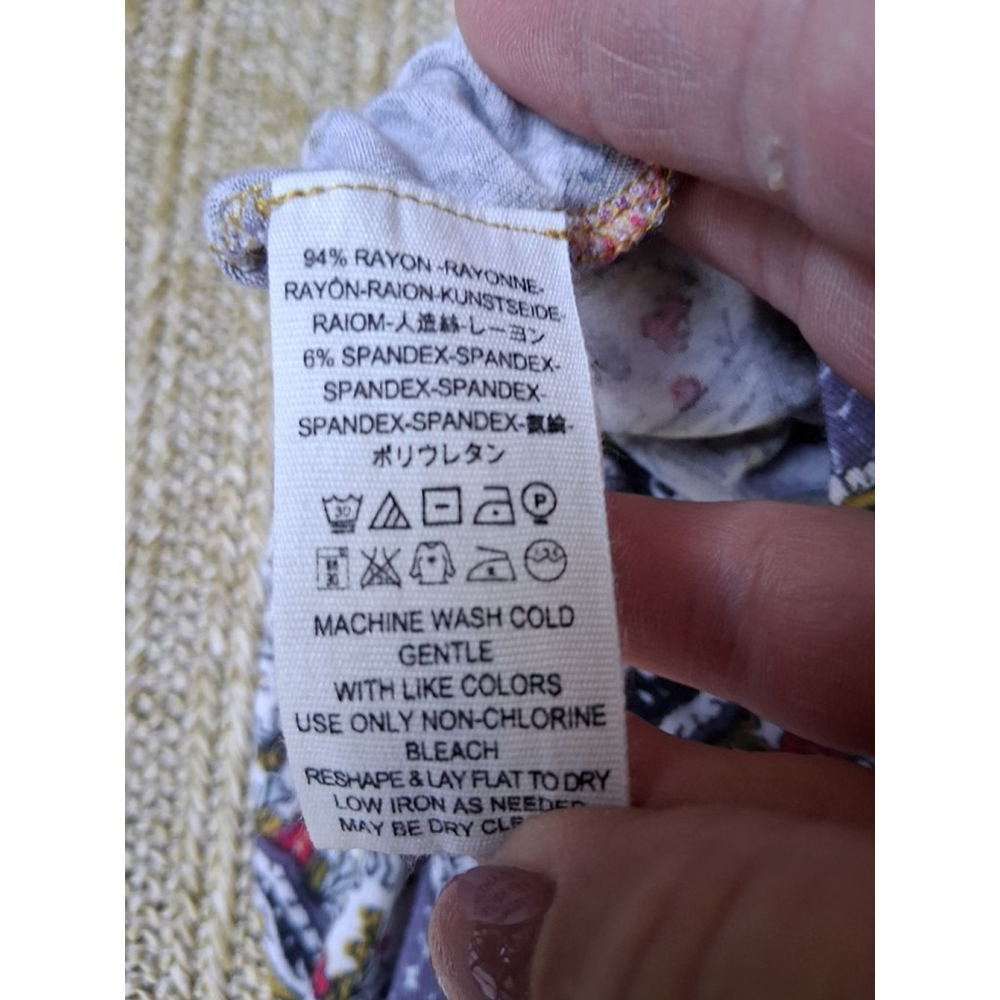 Free People Chase Me Top Wisteria Combo XS Boho Paisley Mock Neck Fitted Layer - Picture 10 of 14